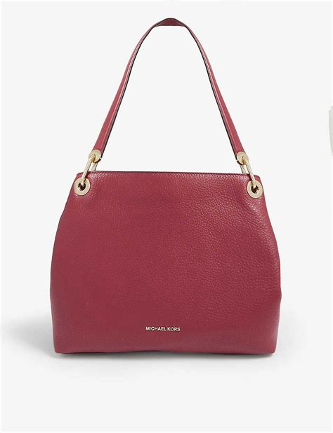 michael kors raven berry|Raven Large Leather Shoulder Bag .